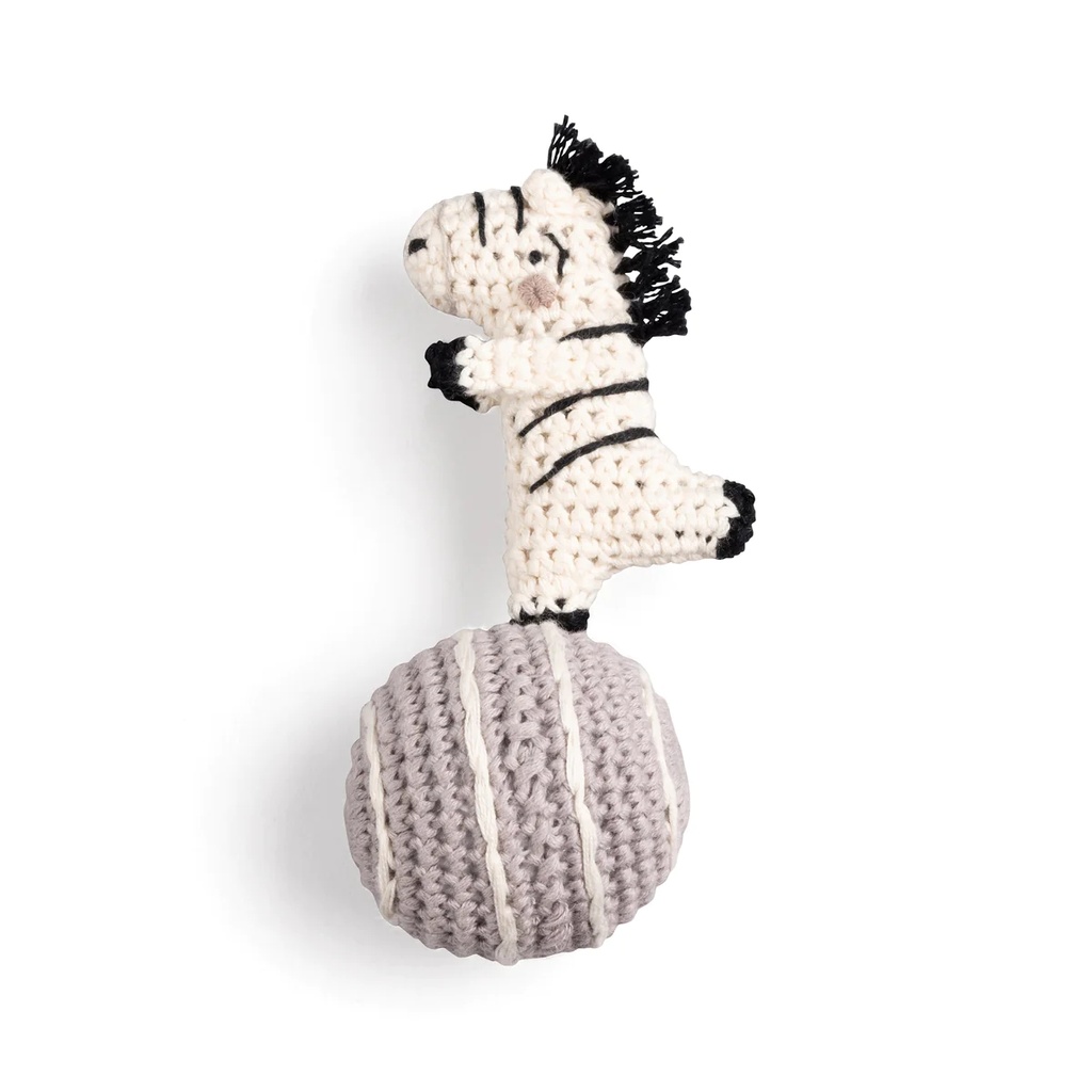 Sebra Crochet rattle, Zebra