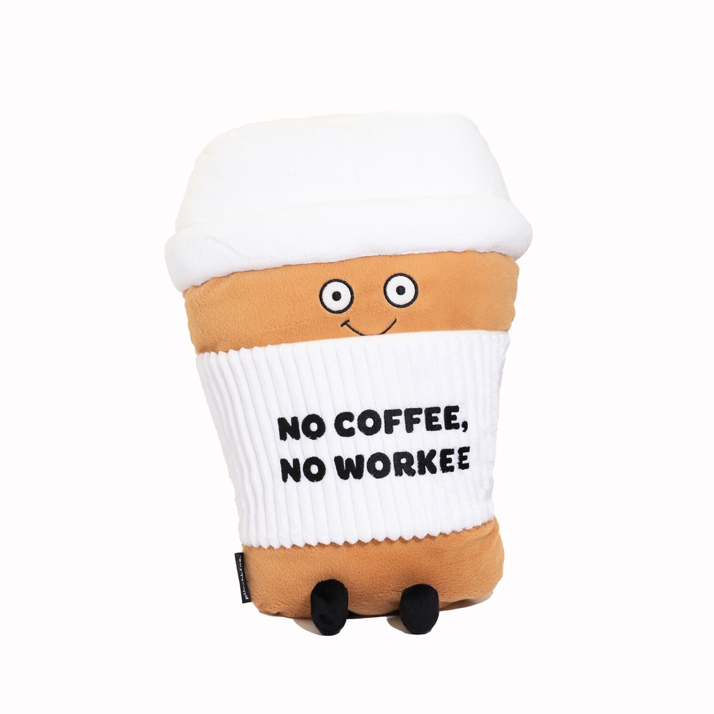 Punchkins "No Coffee No Workee" Pillows Plush）
