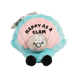 Punchkins "Happy as a Clam" Clam Plush Bag Charm
