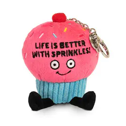 Punchkins "Life is Better With Sprinkles" Cupcake Plush Bag Charm