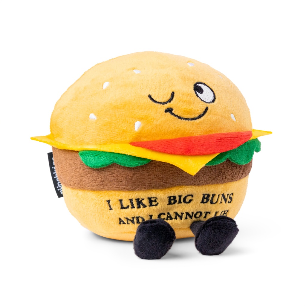 Punchkins "I Like Big Buns & I Cannot Lie" Plush Hamburger